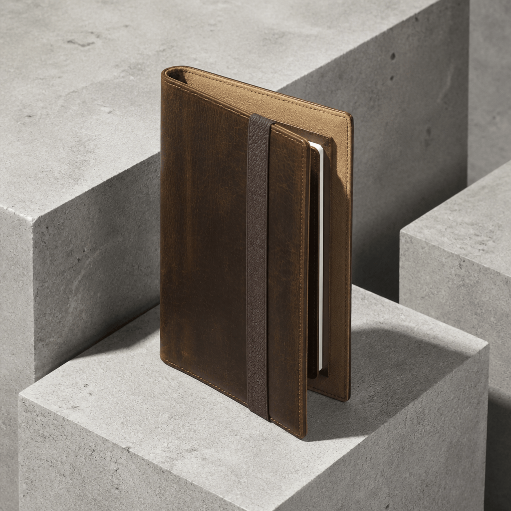 Des Finitions Exemplaires - Porte-Document Cuir Marron en Vachette Véritable