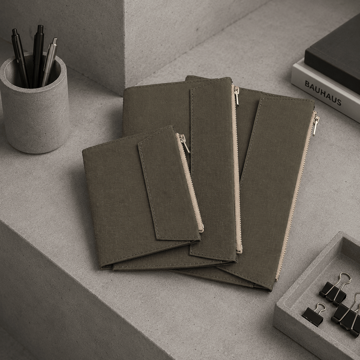 Des Finitions Exemplaires - Porte-Document En Tissu, Toile De Coton Souple