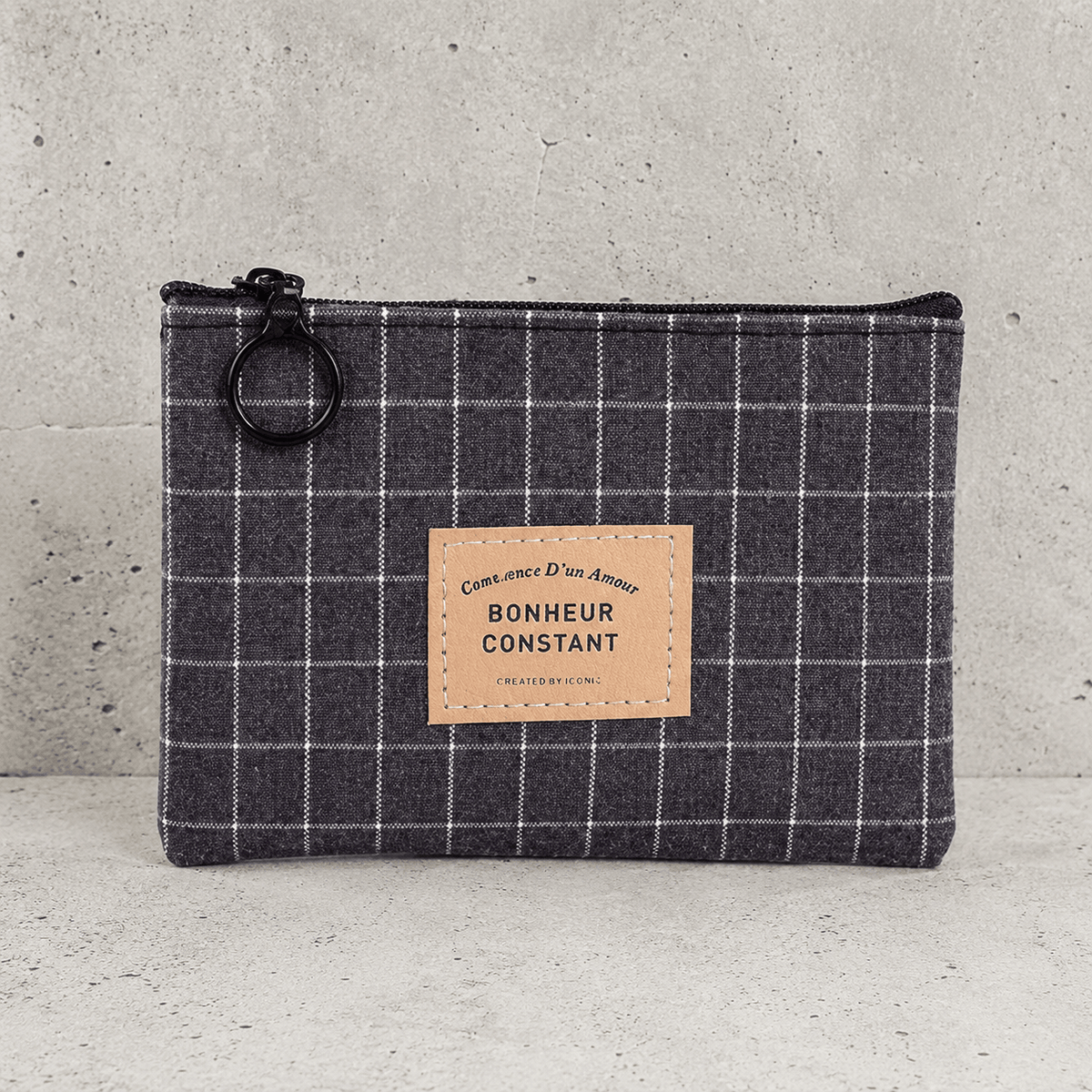 Portefeuille tissu homme cadrillé
