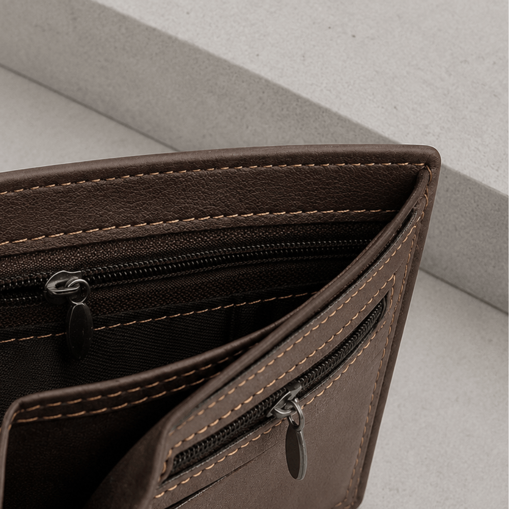 Des Finitions Exemplaires - Portefeuille Homme Personnalisable Prénom et Date