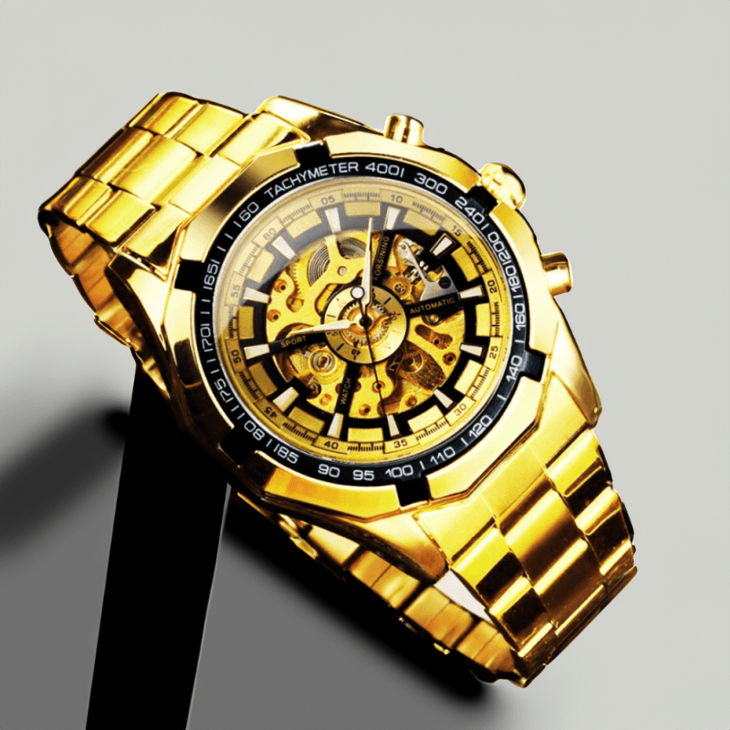 Montre Squelette Automatique Or