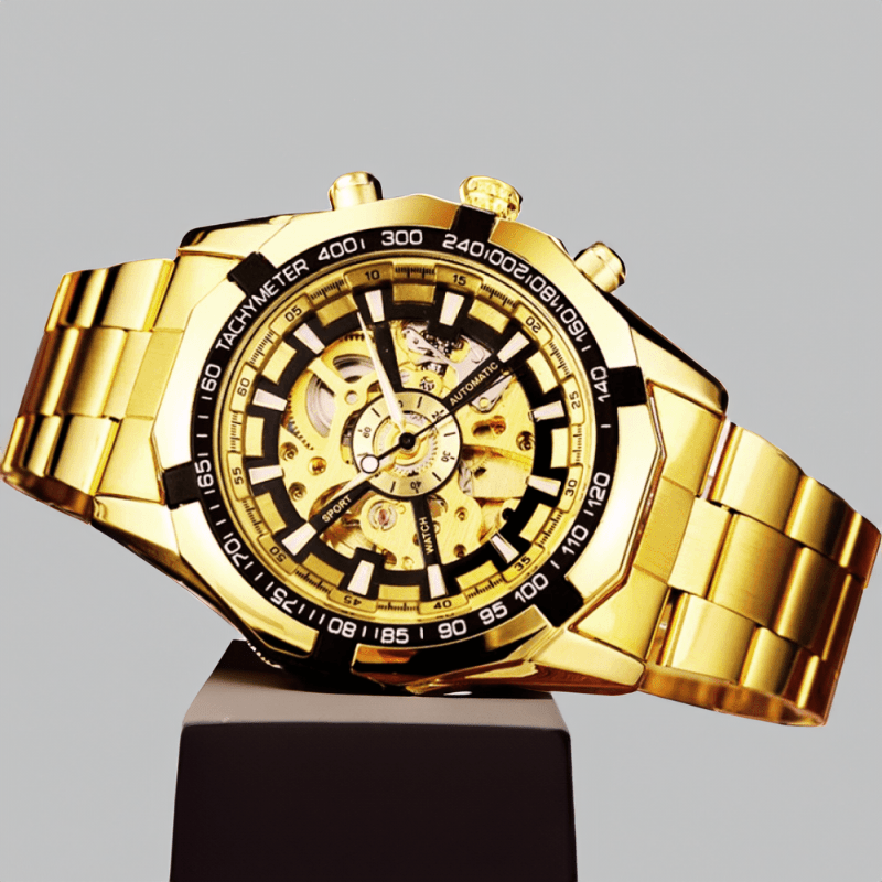 Montre Squelette Automatique Or