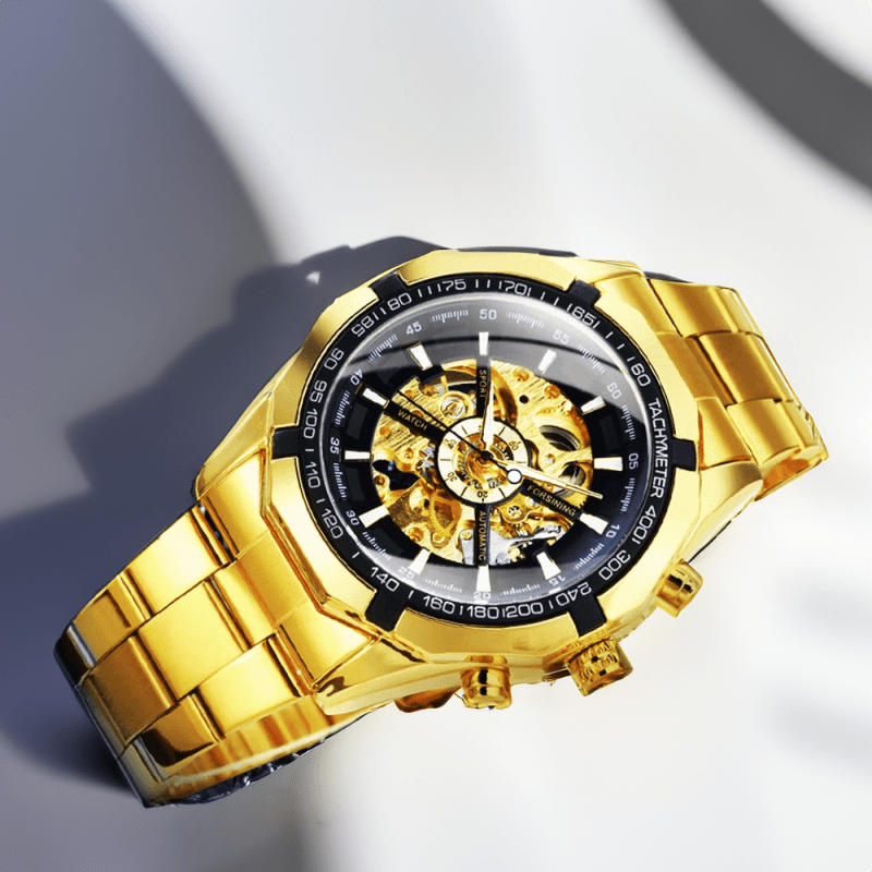 Montre Squelette Automatique Or