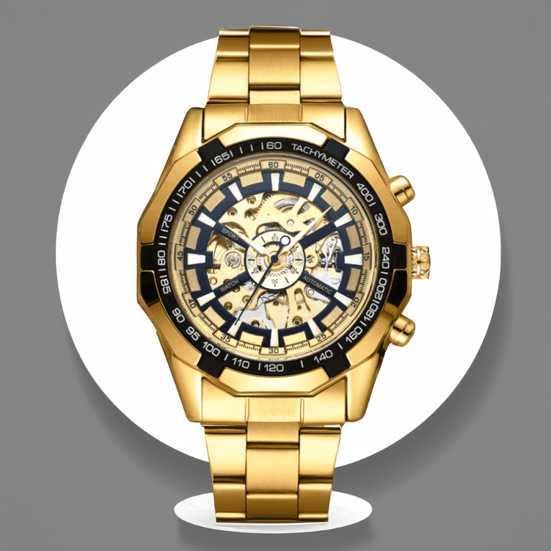 Montre Squelette Automatique Or