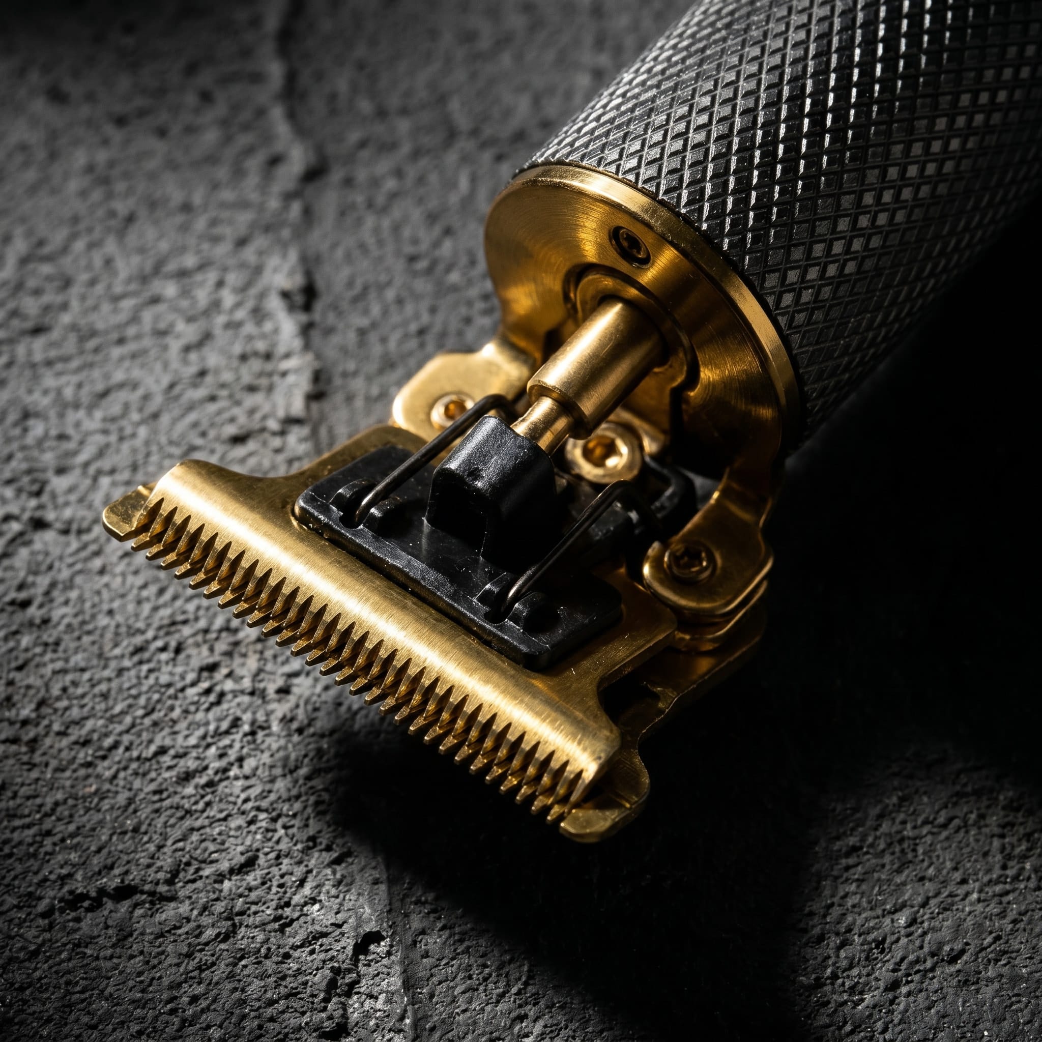 Lames tondeuse homme barbe cheveux acier inoxydable finition dorée