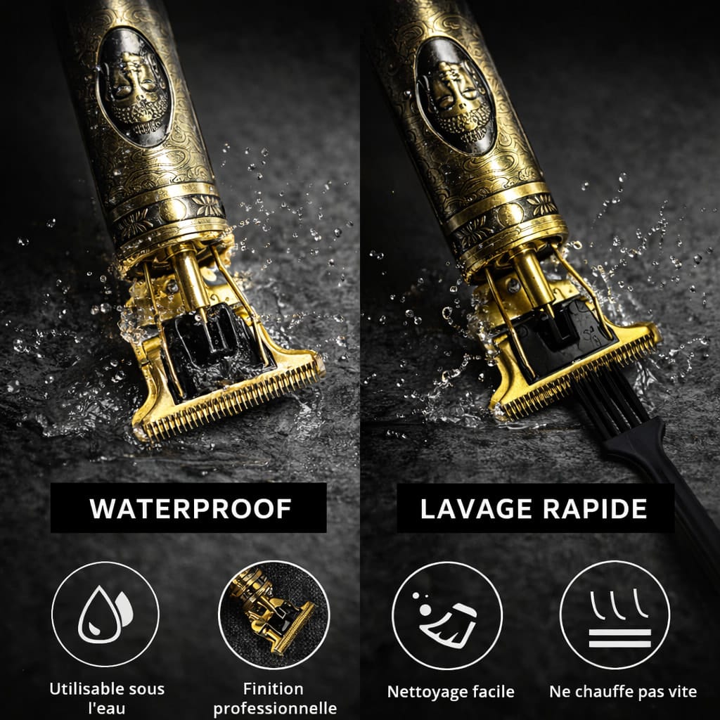 Lames tondeuse homme or bouddha lavage rapide et nettoyage facile