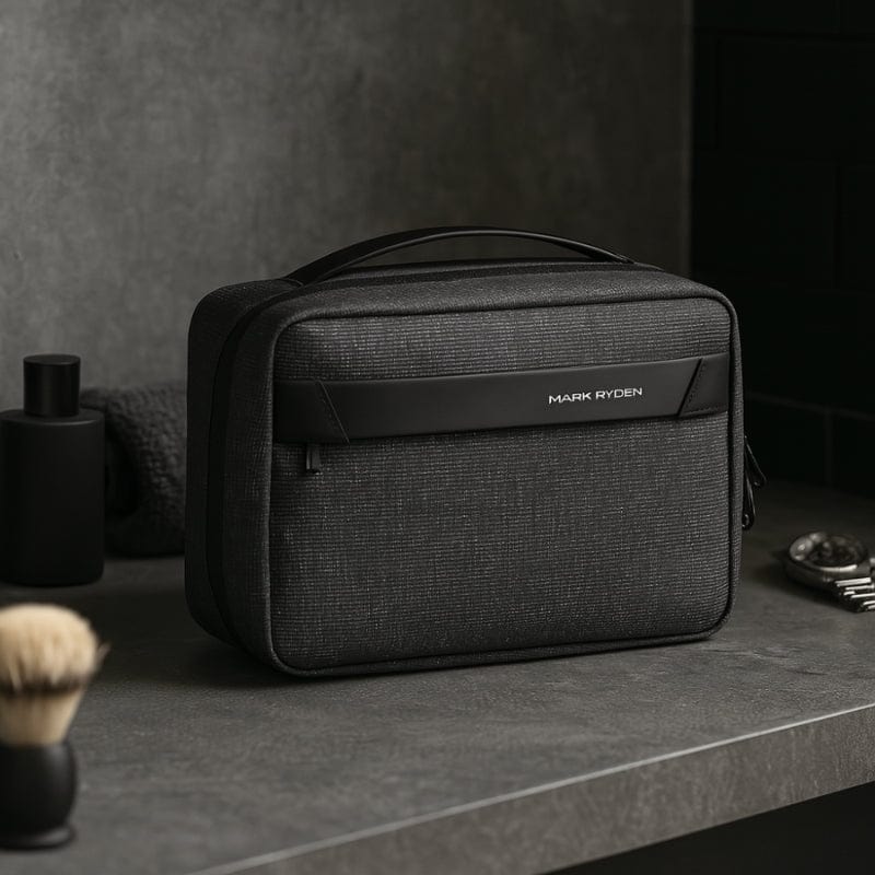 Trousse toilette homme cuir PU tissu Oxford résistant qualité
