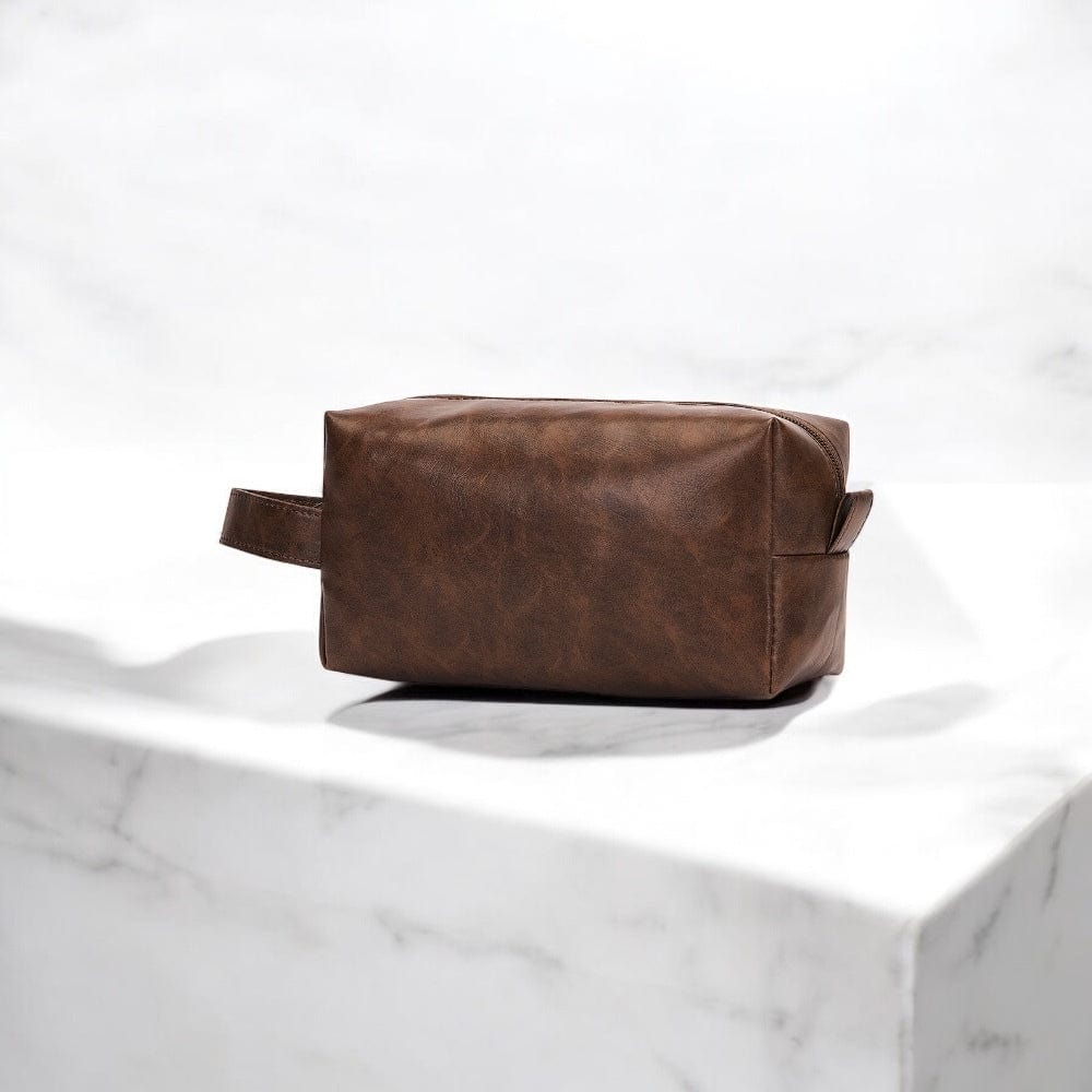 Trousse de toilette homme personnalisable prenom cuir