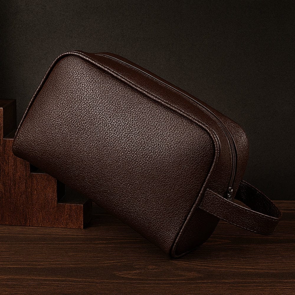 Trousse de toilette homme cuir - Design moderne et pratique