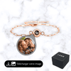 Bracelet photo personnalisé or rose