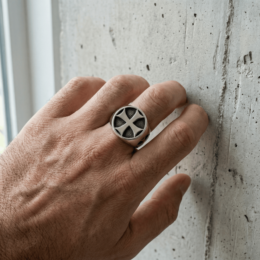 Chevalière homme acier inoxydable or argent noire bague chevalière pour homme collection LBDH