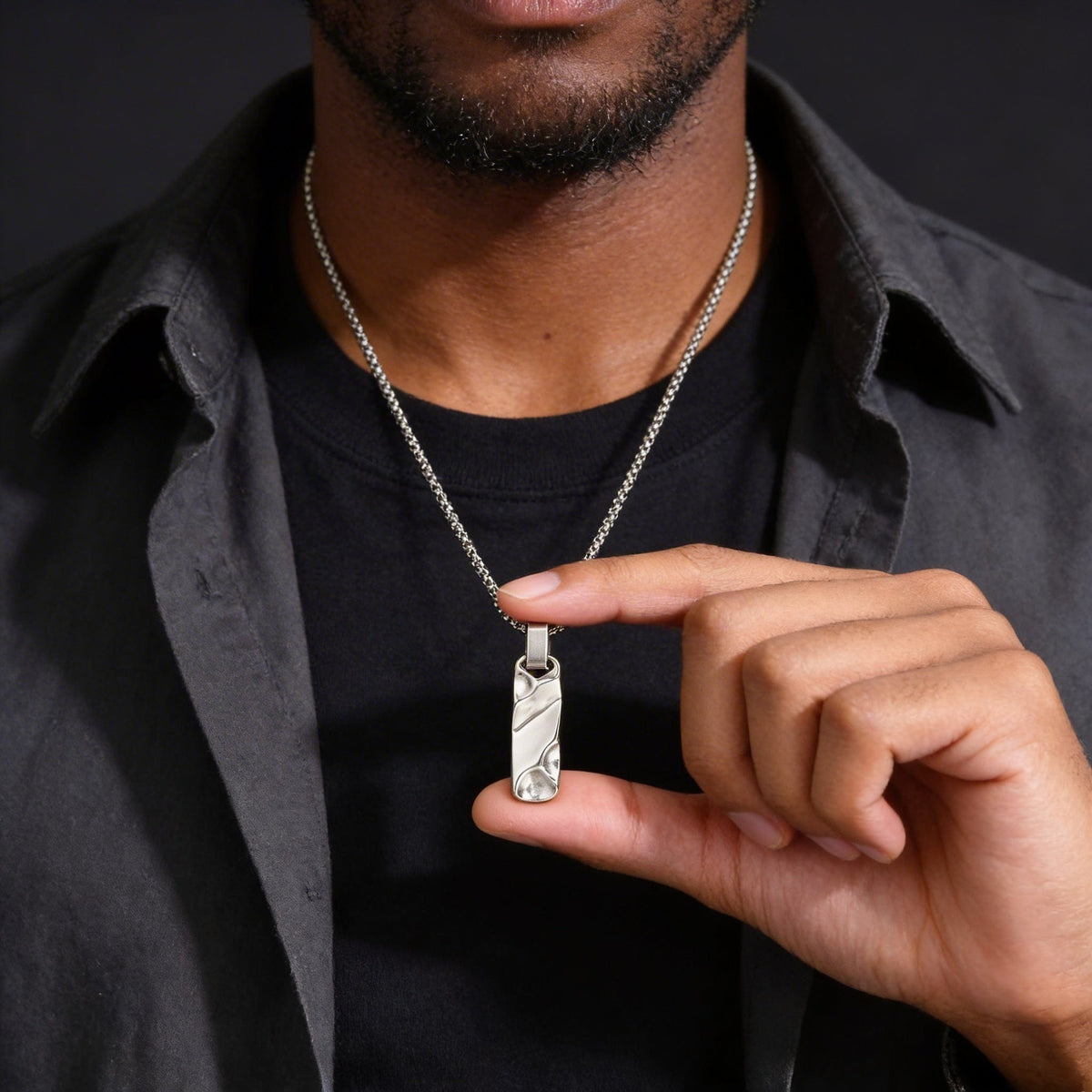 Collier argent Homme