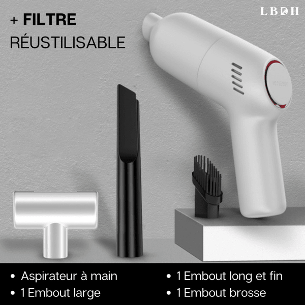 ASPIRATEUR VOITURE PUISSANT SANS FIL