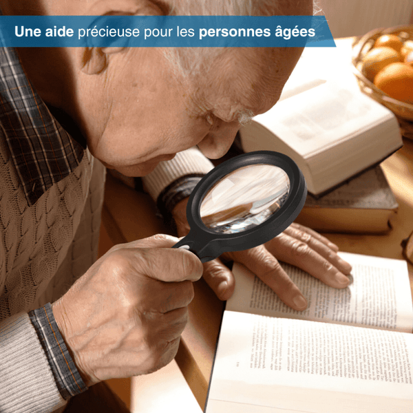 LOUPE DE LECTURE PORTABLE A LUMIÈRE LED