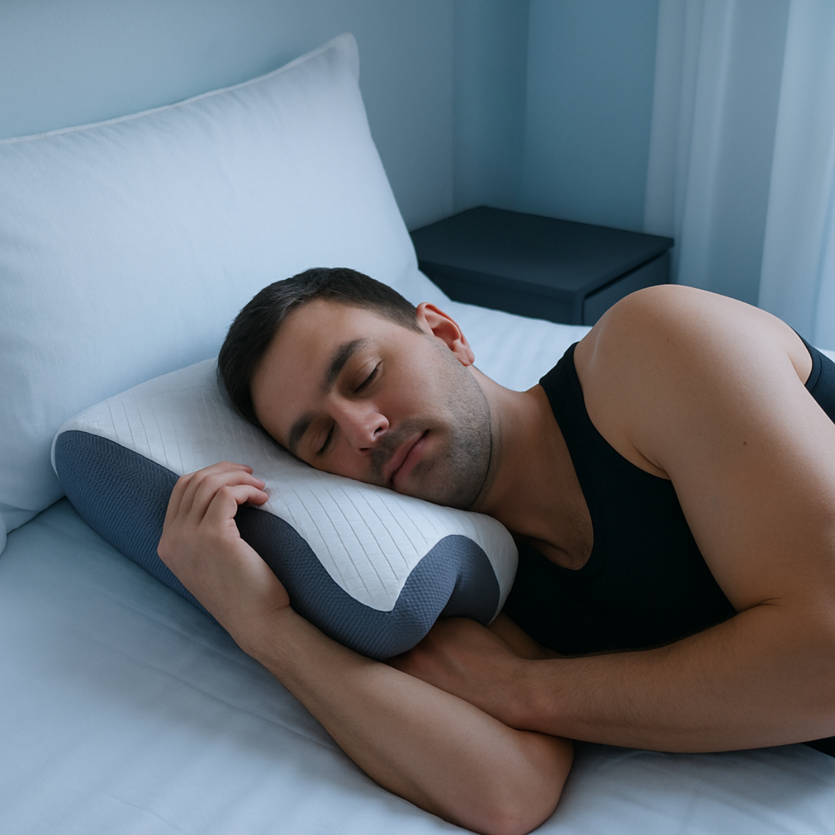 Oreiller orthopédique ergonomique – Soulagement cervical & sommeil réparateur