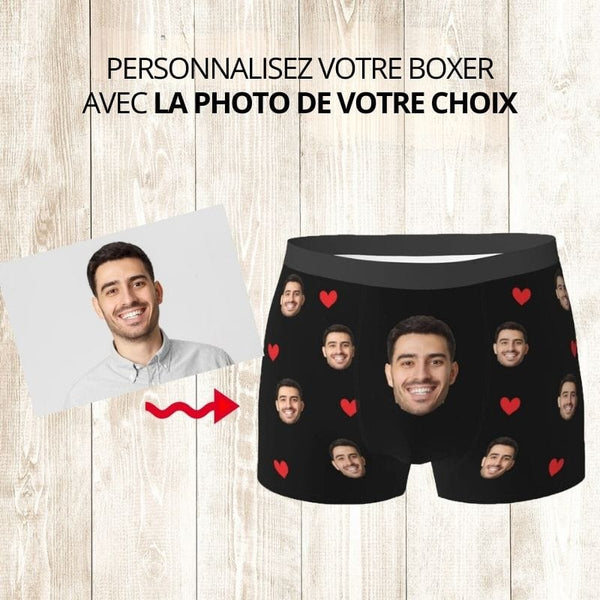 Caleçon Personnalisé Noël Homme Avec Photo - Drôle, Cadeau Unique, Matière Douce Et Respirable, Diverses Tailles