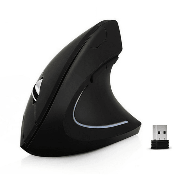 Souris gaucher, souris verticale ergonomique sans fil Lekvey 2.4G