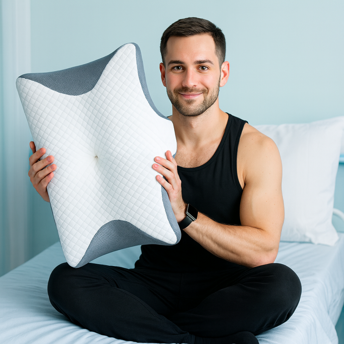 Oreiller orthopédique ergonomique – Soulagement cervical & sommeil réparateur