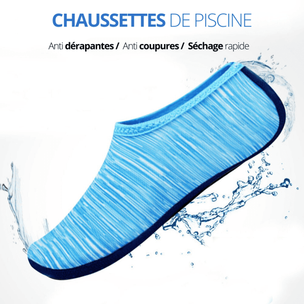 CHAUSSETTE DE PISCINE ANTIDERAPANTE