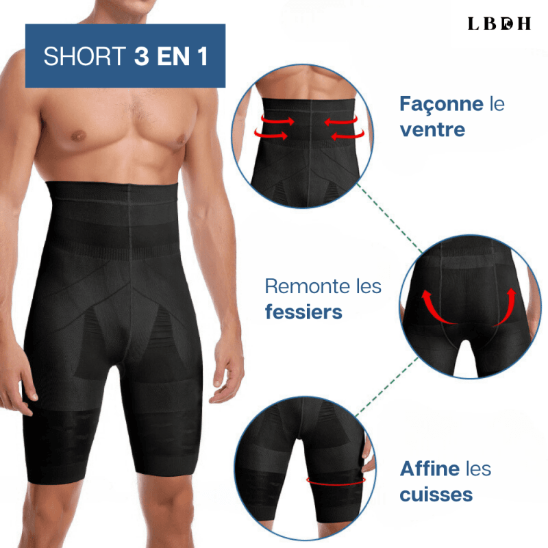 Legging Sauna Homme Taille Haute – Brûle-Graisses Intensif, Sudation Maximale, Ventre Plat & Effet Gainant