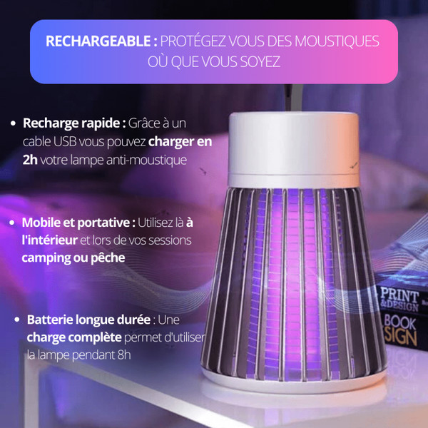 LAMPE ANTI-MOUSTIQUE UV RECHARGEABLE