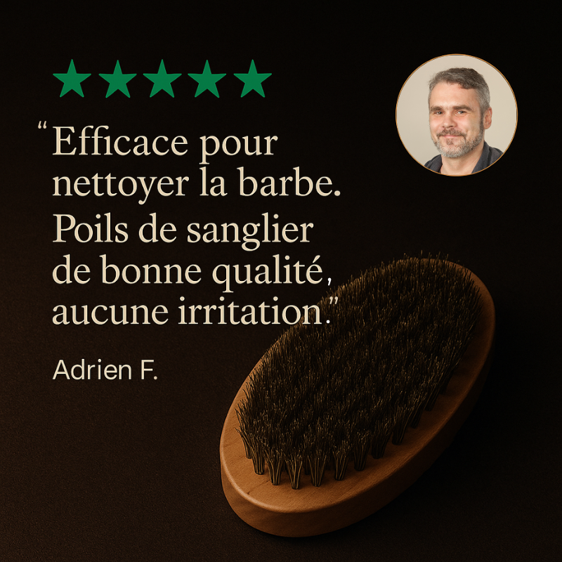 Avis client brosse a barbe poils de sanglier accessoire barbe homme