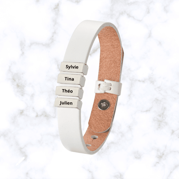 BRACELET CUIR PERSONNALISABLE ET GRAVABLE