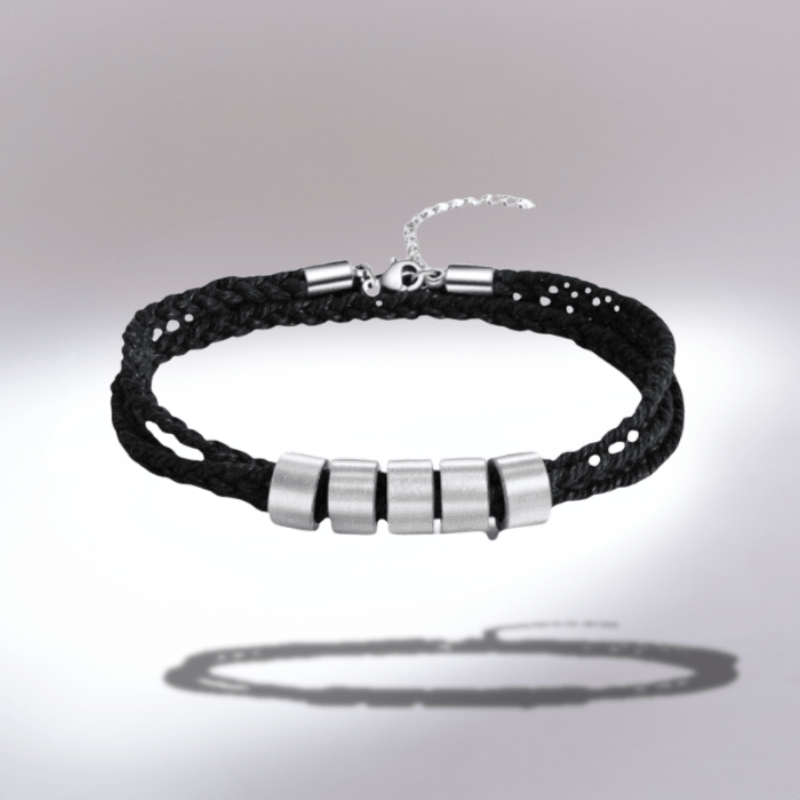 Bracelet en Cuir Tressé Personnalisé