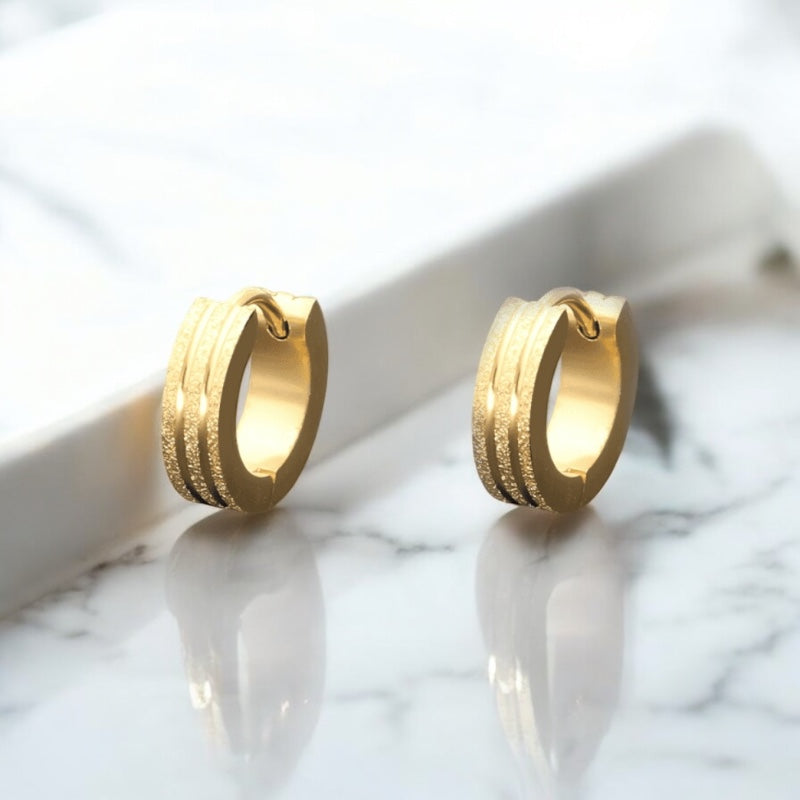 Boucle d'oreille homme anneau créole petite taille or 