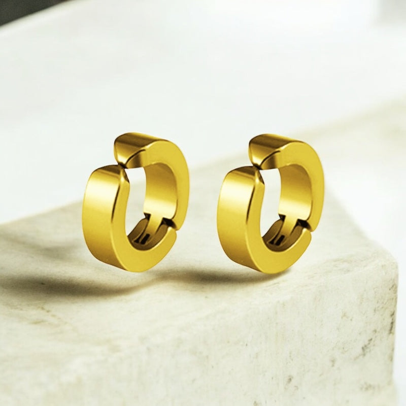 Boucle d'oreille or pour Homme à aimant 