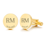 BOUTONS DE MANCHETTE RONDS PERSONNALISABLE LUXE