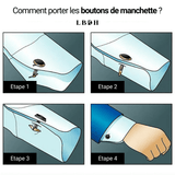 BOUTONS DE MANCHETTE CARRÉS PERSONNALISABLE LUXE