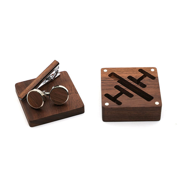 BOUTONS DE MANCHETTE EN BOIS PERSONNALISÉS LUXE