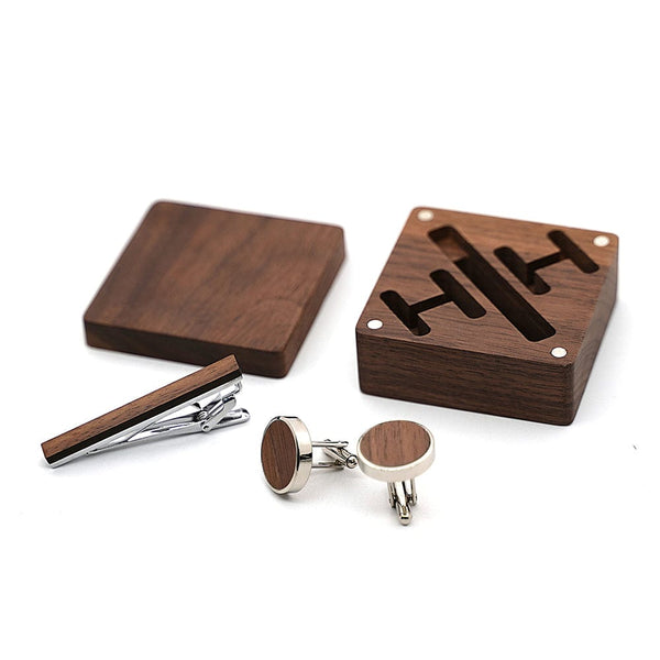 BOUTONS DE MANCHETTE EN BOIS PERSONNALISÉS LUXE