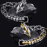 BRACELET VIKING EN ACIER DRAGON LUXE