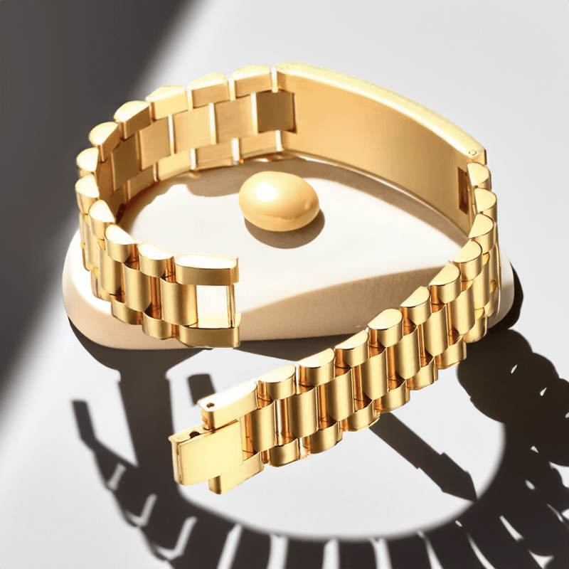Bracelet Personnalisé acier inoxydable or sur présentoir