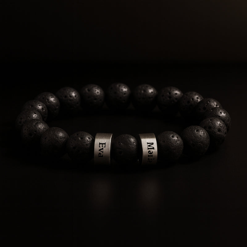 Bracelet personnalise homme pierres naturelles