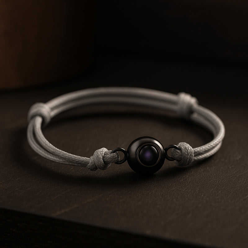 Bracelet gravable photo homme en corde
