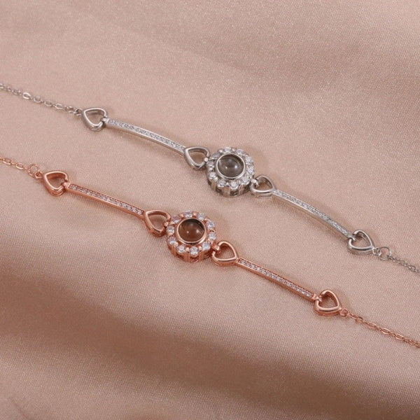 BRACELET PHOTO AMITIE ET AMOUR EN ARGENT