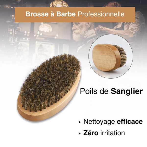 BROSSE A BARBE PROFESSIONNELLE EN POIL DE SANGLIER