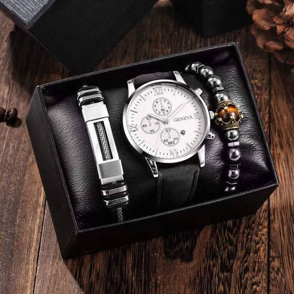 Coffret Cadeau Montre Homme - Montre pour Homme Quartz + Bracelet