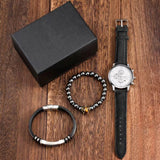 COFFRET CADEAU HOMME MONTRE ET BRACELETS