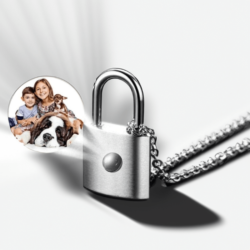 Collier Photo Cadenas Personnalisé argent