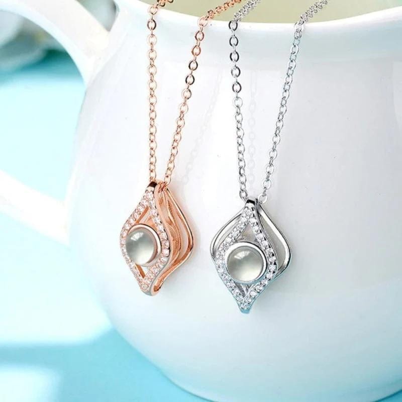 Collier Photo Personnalisé en Argent or rose et argent