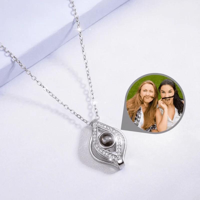 Collier Photo Personnalisé en Argent posé