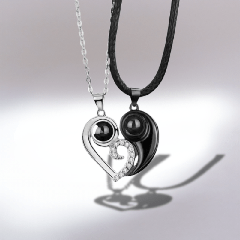 Collier photo personnalisé pour couple