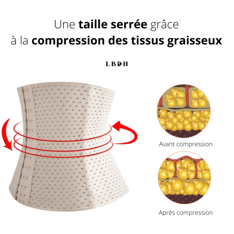 Corset homme avec compression abdominale ciblée pour effet ventre plat