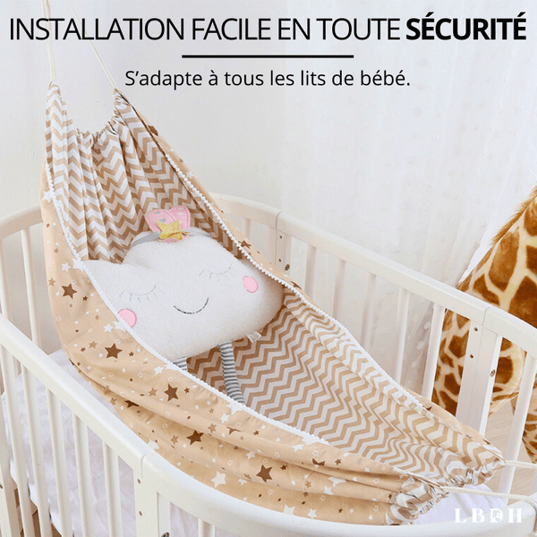 Lit hamac nomade : lit malin et pratique pour bébé baroudeur : enfants-puericulture  par grenier-de-nano