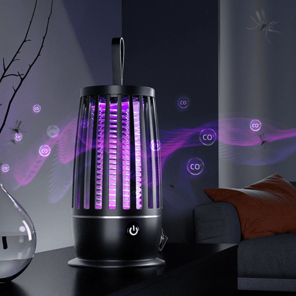 Lampe Anti Moustique, 2 en 1 Électrique Anti Moustique, 360 ° UV Tueur d'Insectes  Électrique Lampe Anti Moustique Rechargeable Sûr et Efficace