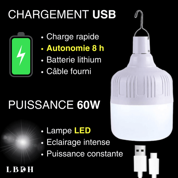 LANTERNE DE CAMPING RECHARGEABLE